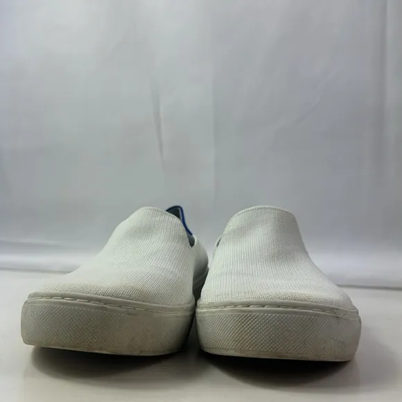 Rothy’s Knit White Stripe Slip On Classic Women's Sneakers
