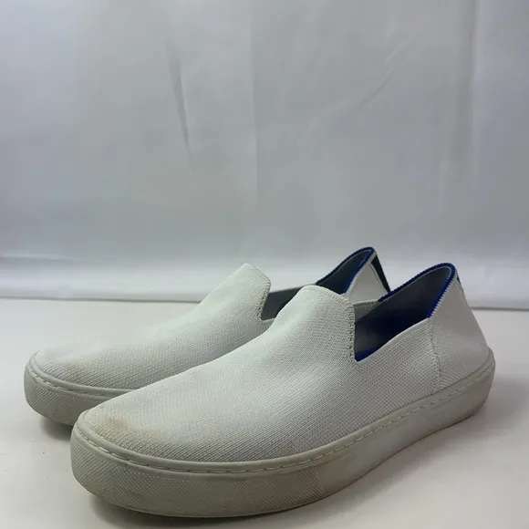 Rothy’s Knit White Stripe Slip On Classic Women's Sneakers