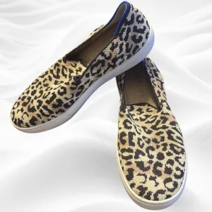 Rothys Leopard Print 'Camo Cat'‎ Slip On Sneakers Animal Print Sz 7