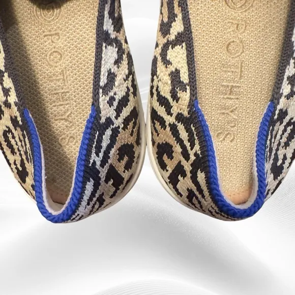 Rothys Leopard Print 'Camo Cat'‎ Slip On Sneakers Animal Print Sz 7