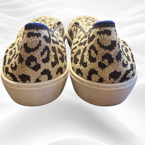 Rothys Leopard Print 'Camo Cat'‎ Slip On Sneakers Animal Print Sz 7