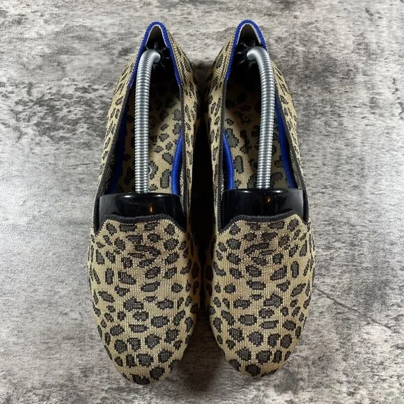 Rothy's Leopard Print Flats Round Toe Loafers Women’s 8 Casual Slip On Shoes