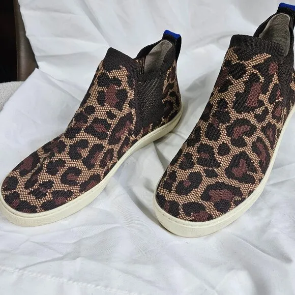 Rothy's Leopard Print Slip-On Sneakers Size 8