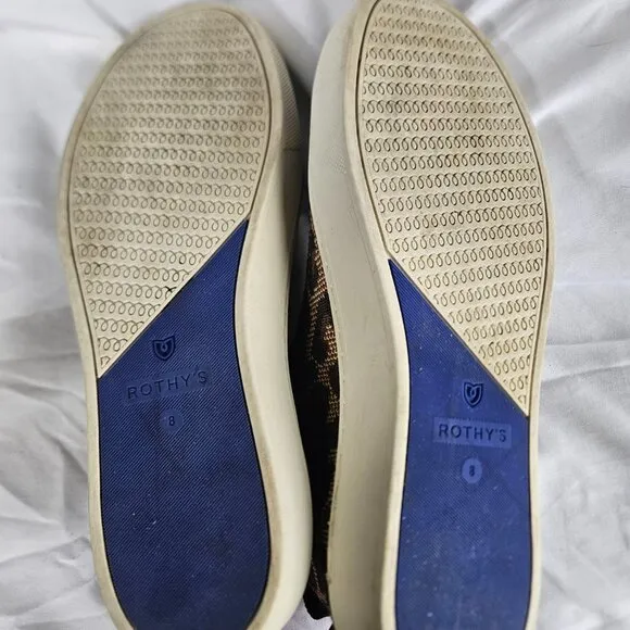 Rothy's Leopard Print Slip-On Sneakers Size 8