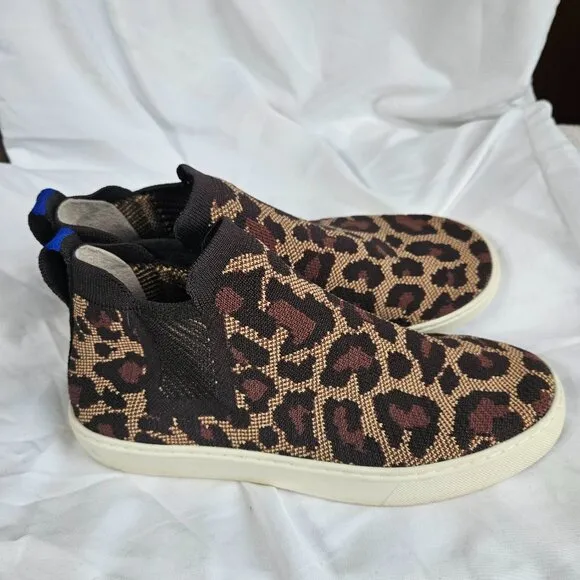 Rothy's Leopard Print Slip-On Sneakers Size 8
