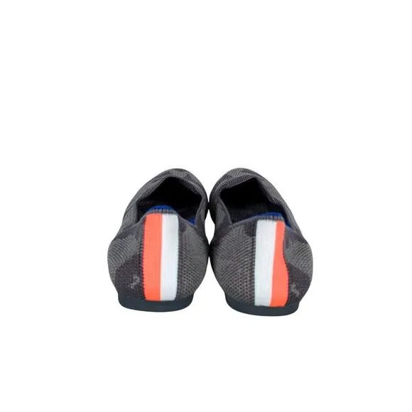 Rothy's Loafers 5 Green Camo Camouflage Round Toe Stripe Slip On Comfort Flats