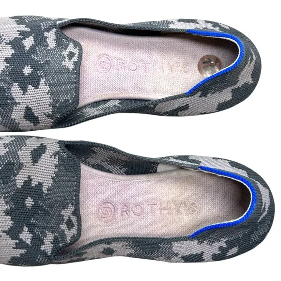 Rothy’s Loafers in Grey Botanicamo Knit Fabric Slip On Flats Women’s US 10 EU 41
