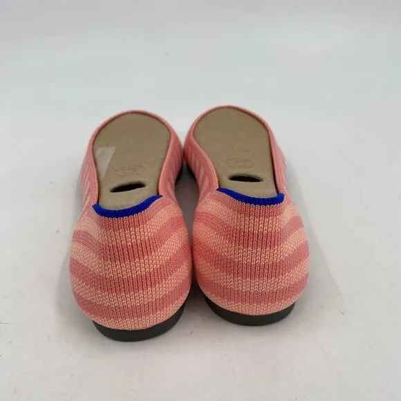 Rothy's Pink Striped Pointed Toe Knit Flats | New With Tags