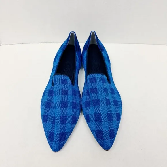 Rothy’s - RARE Lazuli Gingham Pointed Toe Flats