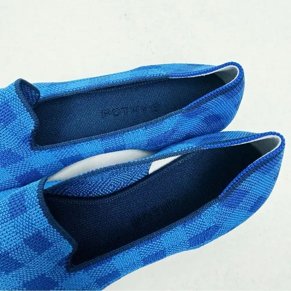 Rothy’s - RARE Lazuli Gingham Pointed Toe Flats