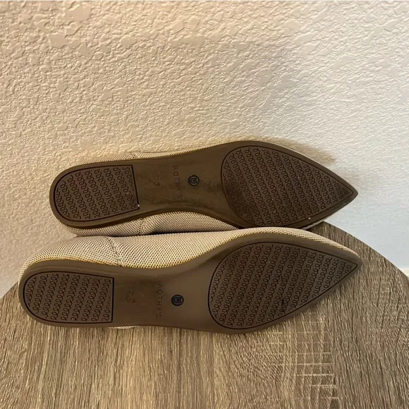 Rothy's Retired The Point Flax Birdseye Pointed Knit Flats Shoes Gray- size 9.5