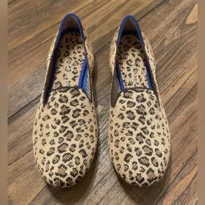 Rothy’s Size 8 Spotted Leopard Loafers Cheetah Animal Round Toe Flats Shoes NEW