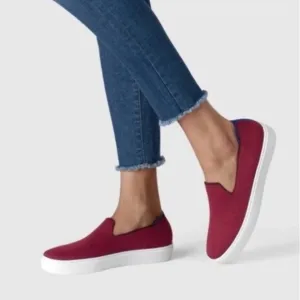 Rothy's Slip On Red Garnet Retired Sneaker 7.5  spring classic slip on boho