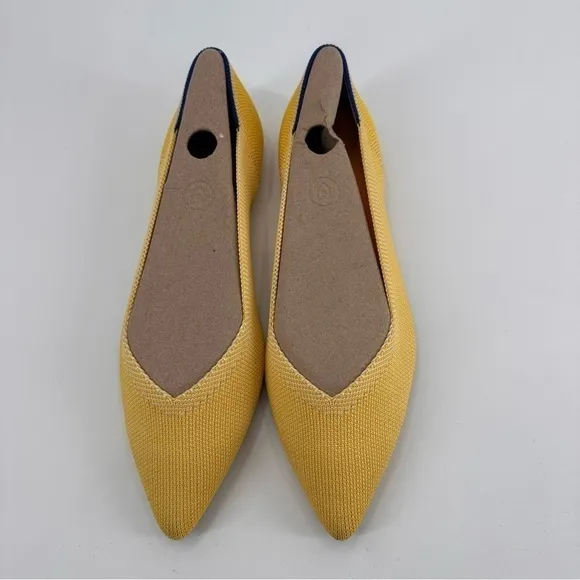 Rothy’s Sunshine Yellow Point Pointed Flats Size 9