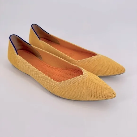 Rothy’s Sunshine Yellow Point Pointed Flats Size 9