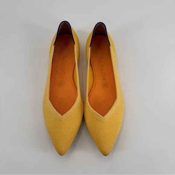 Rothy’s Sunshine Yellow Point Pointed Flats Size 9