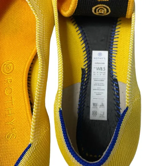 Rothy’s Sunshine Yellow Pointed Flats