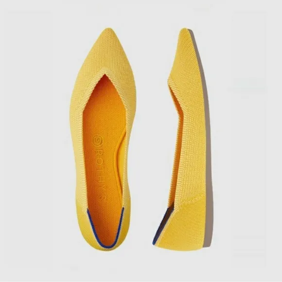 Rothy’s Sunshine Yellow Pointed Flats