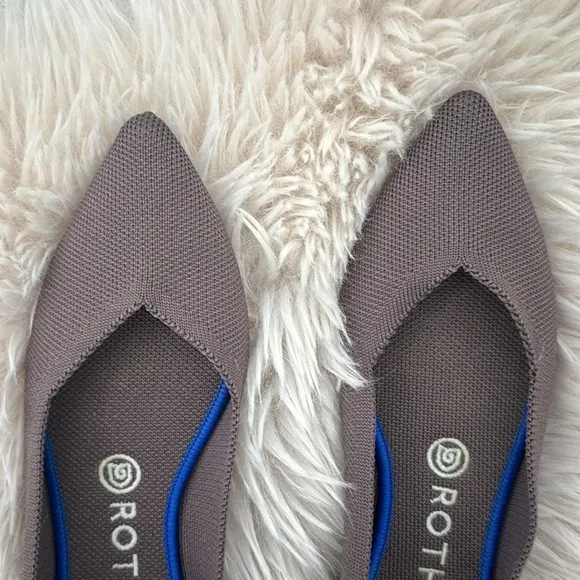 Rothy's Sz 8 The Point Flat Mink Dusty Purple Shoes Retired Color Pointed