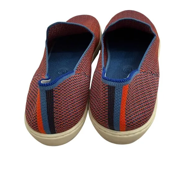 Rothy’s Tangerine Triple Stitch Sneakers Size 10.5 Slip On