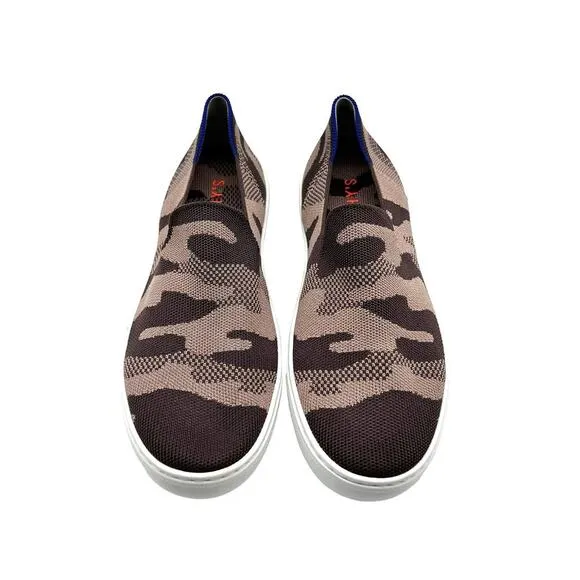 Rothy’s Taupe Camo Slip On Sneakers Women’s Size 8.5