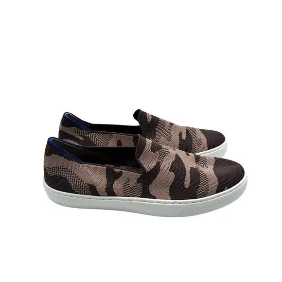 Rothy’s Taupe Camo Slip On Sneakers Women’s Size 8.5