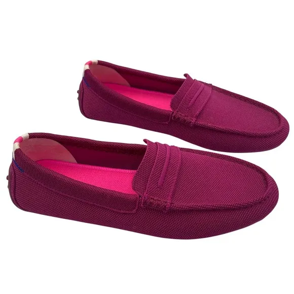 Rothy's The Driver Loafers in Raspberry, Women's Size 9.5, Excellent Condition