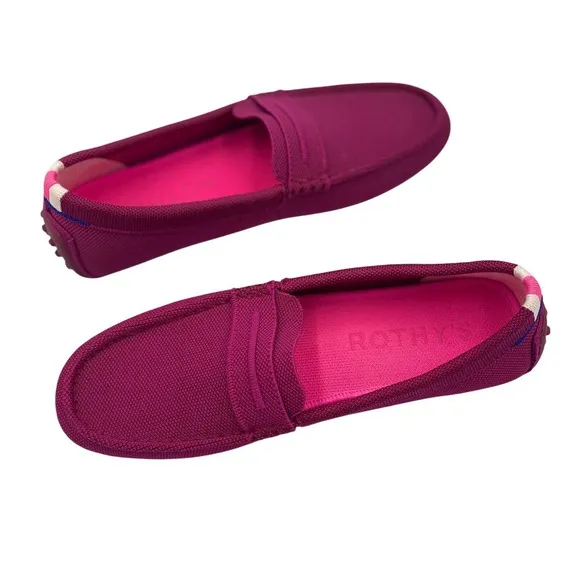 Rothy's The Driver Loafers in Raspberry, Women's Size 9.5, Excellent Condition