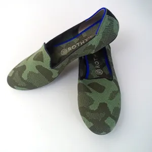 Rothy's The Loafer Camouflage Green Loafers Like New 9.ll