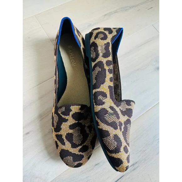 Rothy's The Lounge Loafer Metallic Cat Women's Size 8 NWOB Brown Gold Comfort