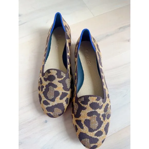 Rothy's The Lounge Loafer Metallic Cat Women's Size 8 NWOB Brown Gold Comfort