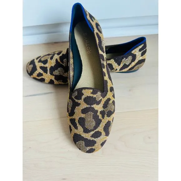 Rothy's The Lounge Loafer Metallic Cat Women's Size 8 NWOB Brown Gold Comfort