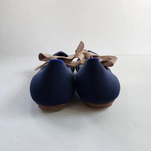 Rothy's The Mary Jane Pointed Bow Flats in Sapphire Blue