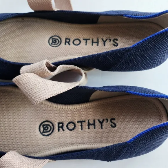 Rothy's The Mary Jane Pointed Bow Flats in Sapphire Blue