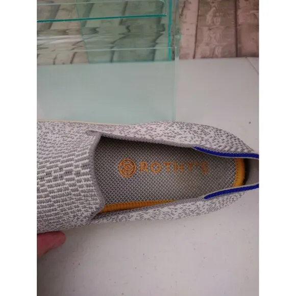 Rothy’s The Original Slip-On Fabric Sneakers in Opal Python Retired Size 8