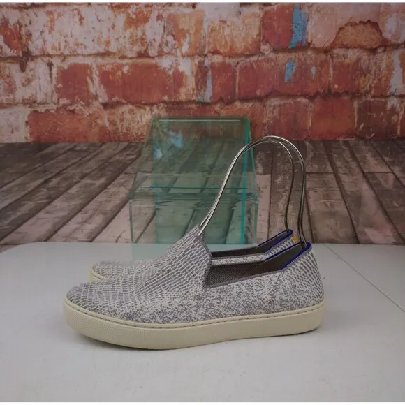 Rothy’s The Original Slip-On Fabric Sneakers in Opal Python Retired Size 8