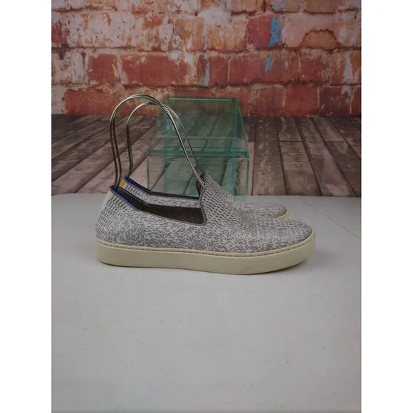 Rothy’s The Original Slip-On Fabric Sneakers in Opal Python Retired Size 8