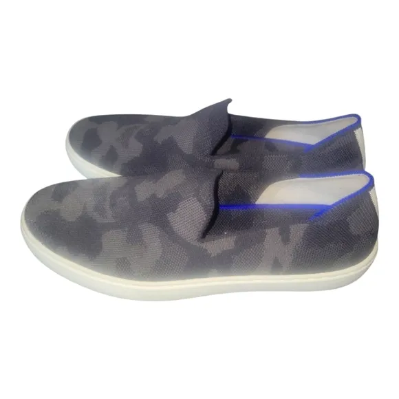 Rothy's The Original Slip On Gray Camo Textile Women's W8.5 Sneaker