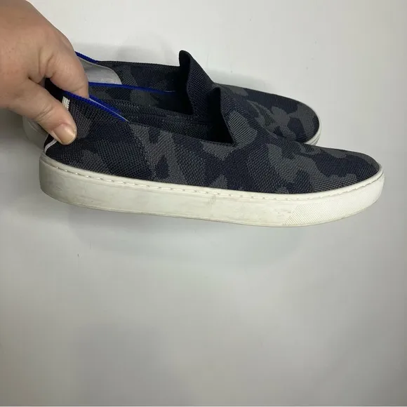 Rothy’s the original slip on sneakers dark gray camo pattern size 9.5