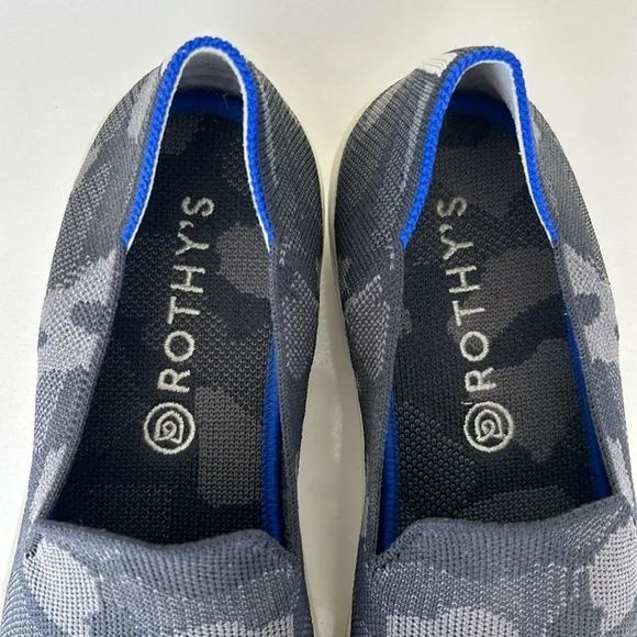 Rothy's The Original Slip On Sneakers in Gray Camo Print size 9.5