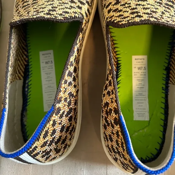 Rothy’s The Original Slip On Sneakers in Sahara Cat Leopard
