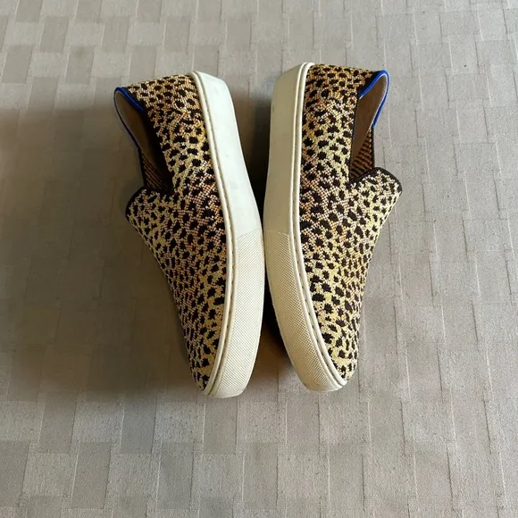 Rothy’s The Original Slip On Sneakers in Sahara Cat Leopard