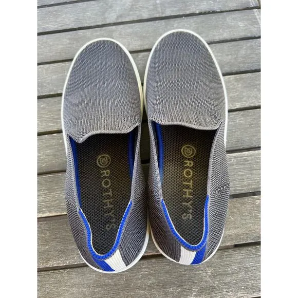 Rothy’s the original slip on sneakers size 6.5 womens gray