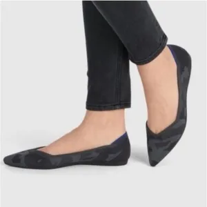Rothy’s The Point Ballet Flats Gray Camo Size 6.5