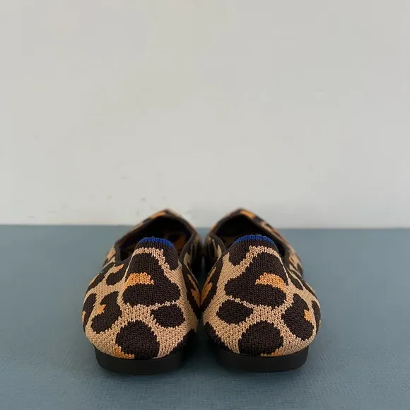 Rothy’s The Point Big Cat Leopard Print Ballet Flats