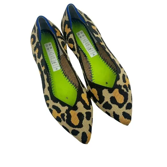 ROTHY'S The Point Comfy Pointed-Toe Knit Upper Slip-on Flats Size 9.5 NWOB