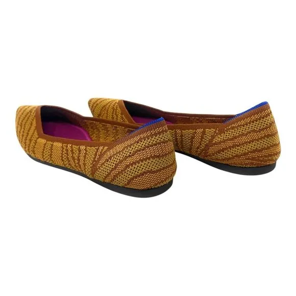 Rothy's The Point Flats Driftwood Brown Women's Size 9 Sustainable Comfortable