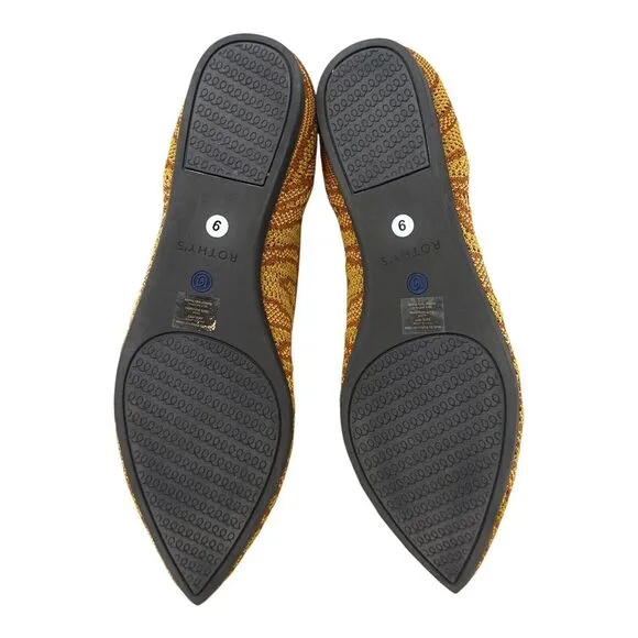 Rothy's The Point Flats Driftwood Brown Women's Size 9 Sustainable Comfortable