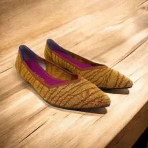 Rothy's The Point Flats Driftwood Brown Women's Size 9 Sustainable Comfortable