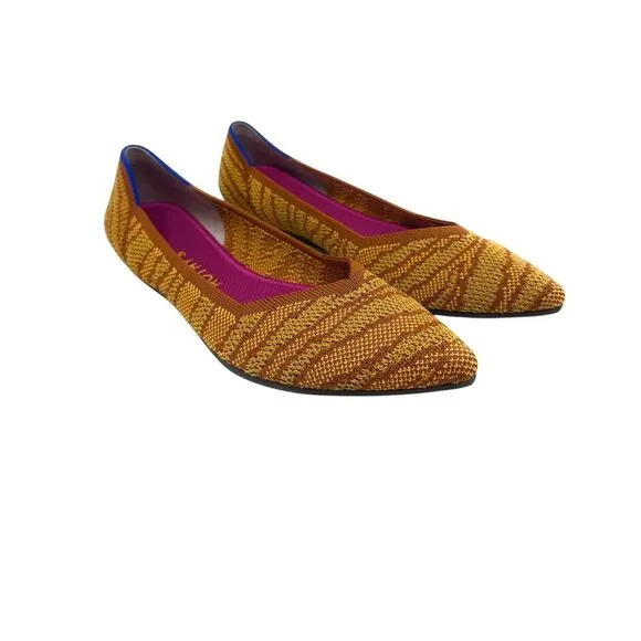 Rothy's The Point Flats Driftwood Brown Women's Size 9 Sustainable Comfortable